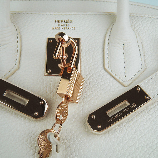 Replica Hermes Birkin 30CM Togo Leather Bag Cream 6088 On Sale